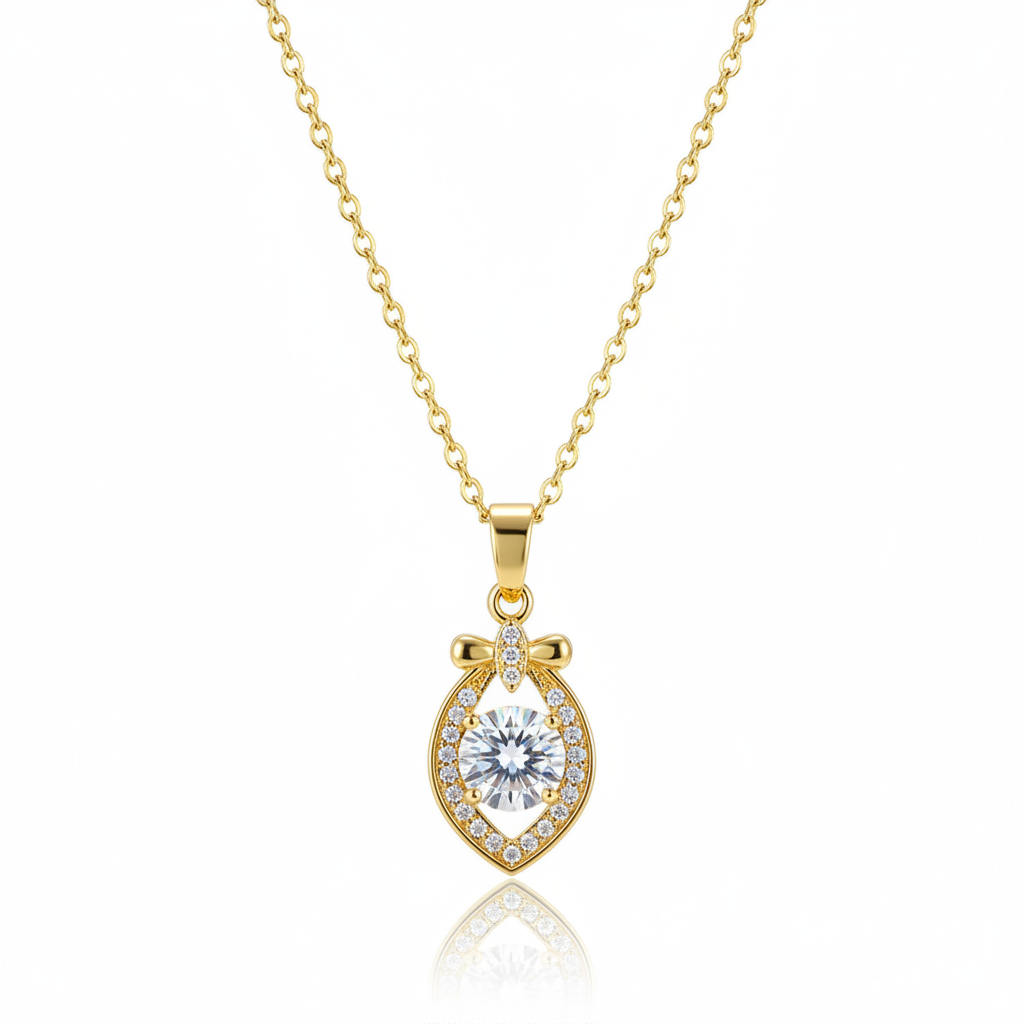 Crystal & Cubic Zirconia Eye Pendant Necklace - Street Region