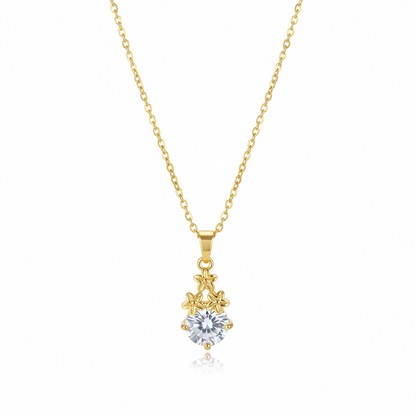 Crystal & 18K Gold-Plated Flower Cluster Pendant Necklace - Street Region