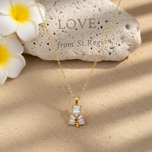 Crystal & 18K Gold-Plated Branch Pendant Necklace
