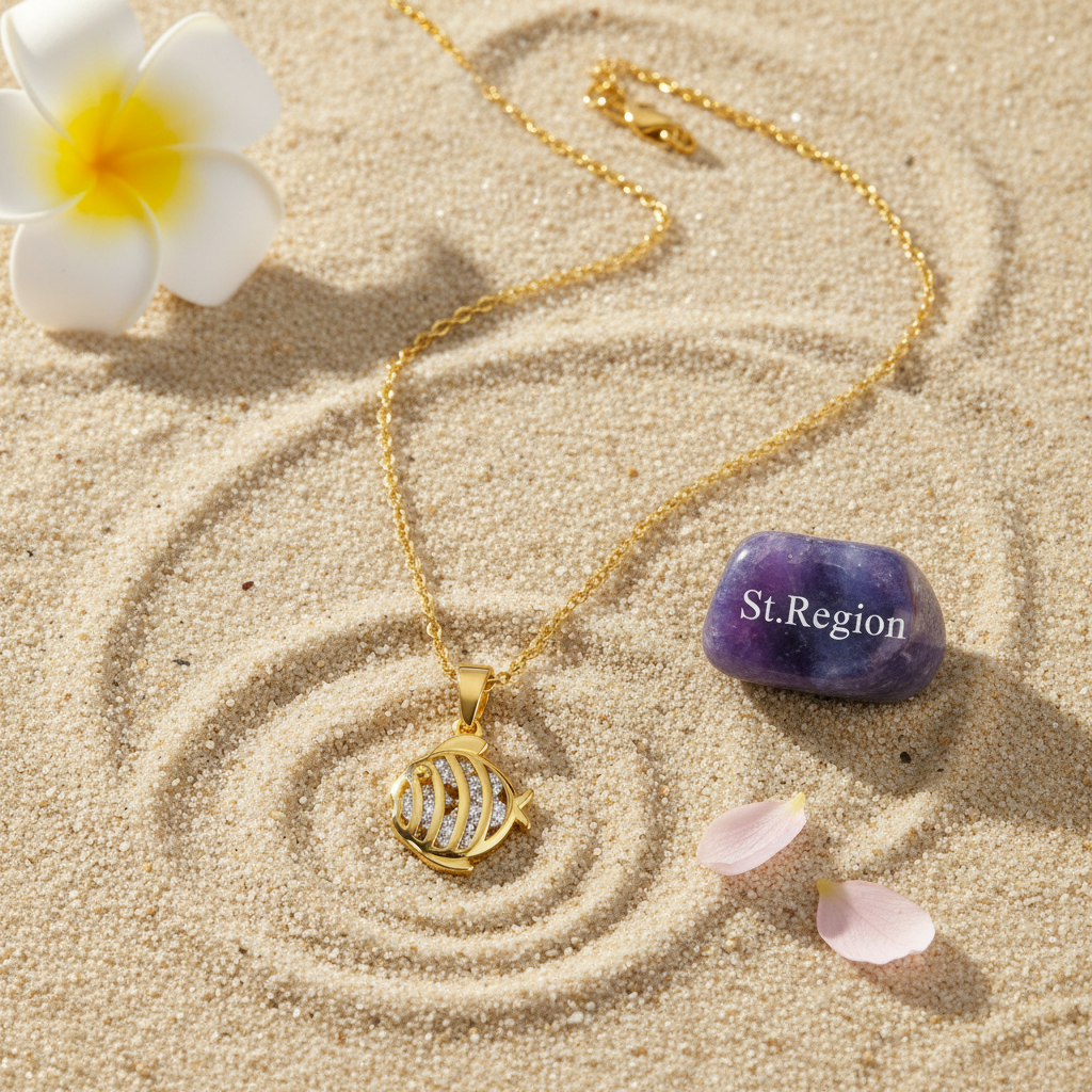 Crystal & 18K Gold-Plated Fish Pendant Necklace - Street Region