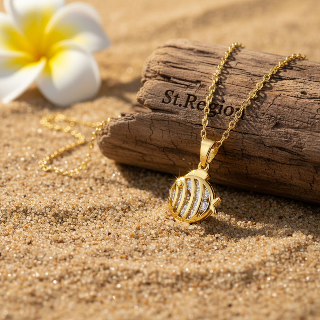 Crystal & 18K Gold-Plated Fish Pendant Necklace - Street Region