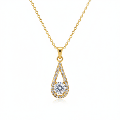 Crystal & Cubic Zirconia Drop Pendant Necklace - Street Region