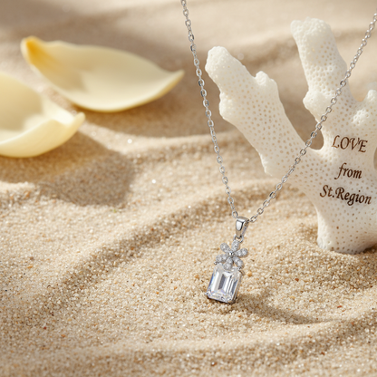 Cubic Zirconia & Crystal Floral Pendant Necklace - Street Region