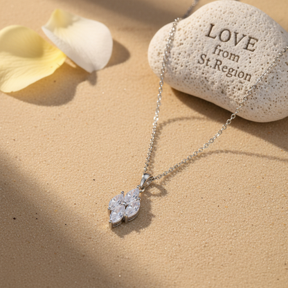 Crystal & Silver-Plated Marquise Pendant Necklace - Street Region