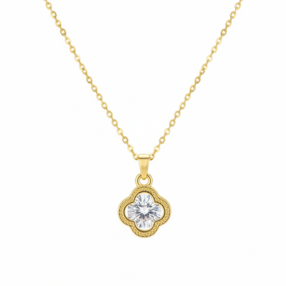 Crystal & 18K Gold-Plated Clover Pendant Necklace - Street Region