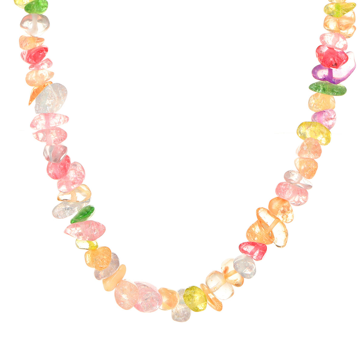 Pastel Beaded Necklace, pendant necklace for women, vintage-inspired design, detail close-up