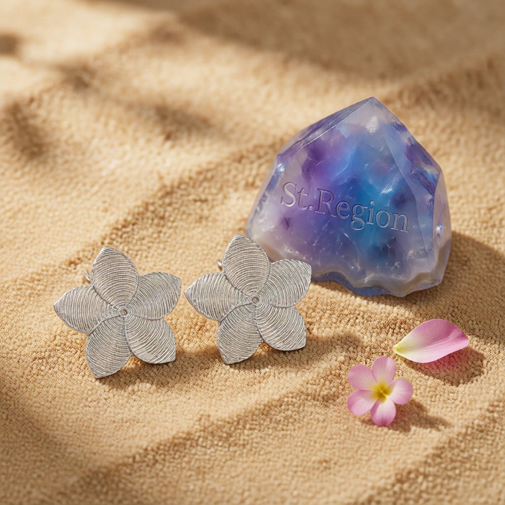 Silver-Plated Textured Flower Stud Earrings