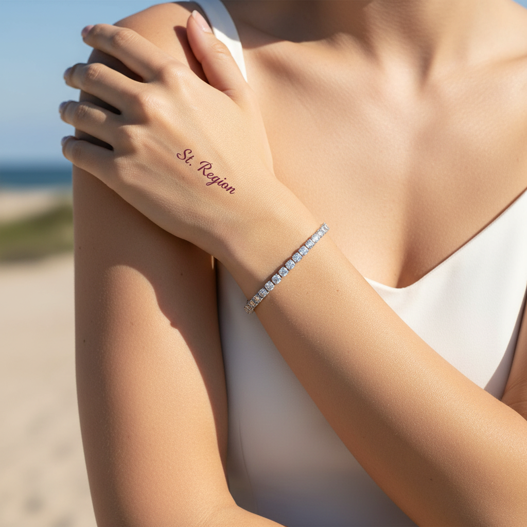 Cubic Zirconia & Silver-Plated Adjustable Link Bracelet - Street Region