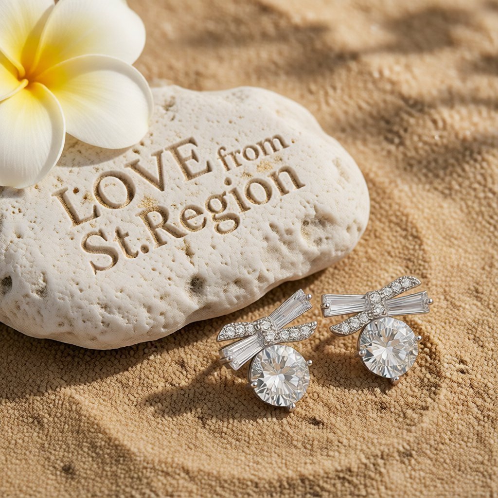 Crystal and Cubic Zirconia Silver-Plated Bow Earrings, silver stud earrings for women, lifestyle look