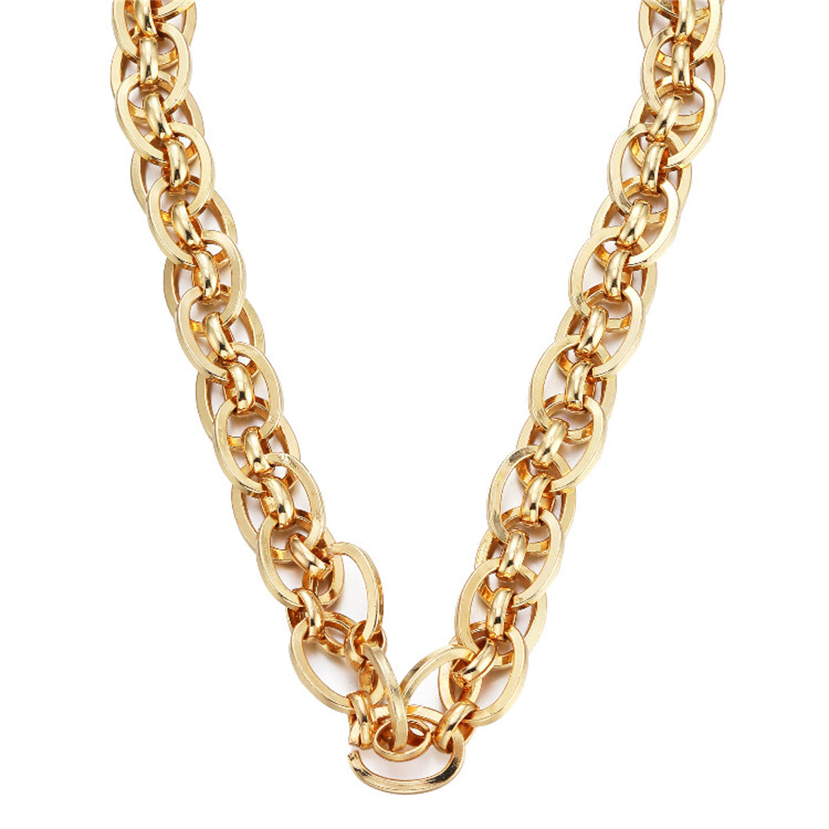 18K Gold-Plated Interlocked Twine Layered Necklace