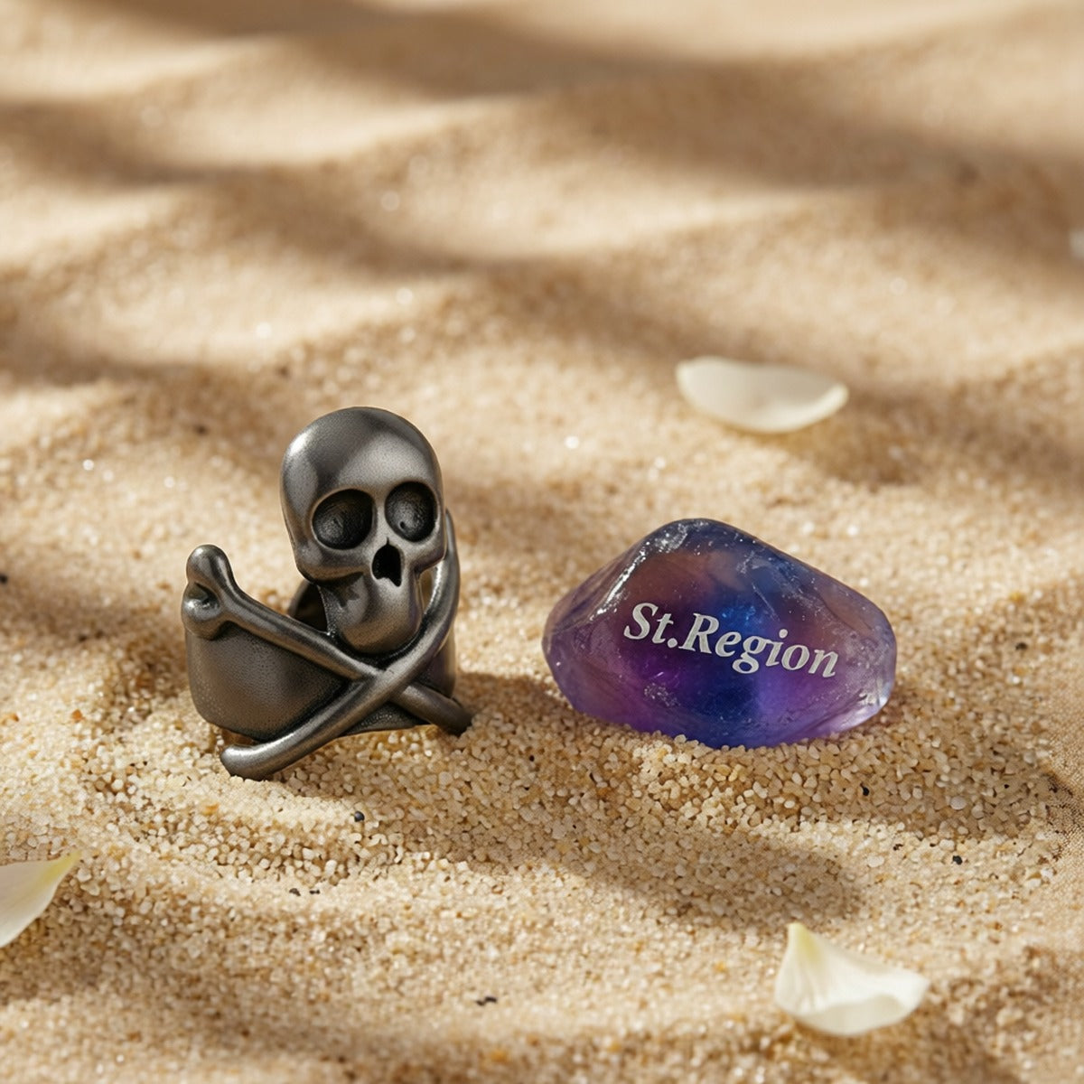 Blacktone Skull X Ear Cuff