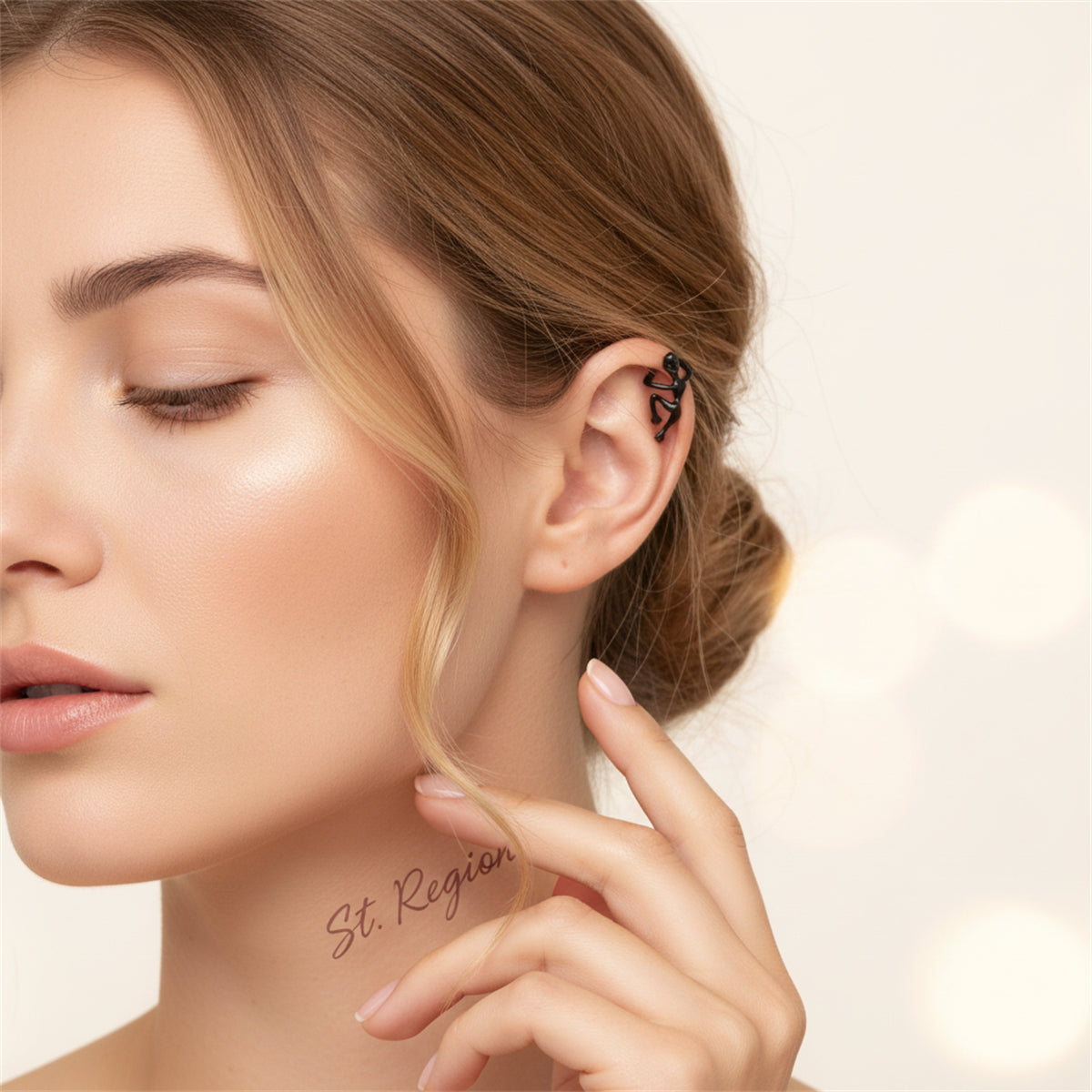 Blacktone Climbing-Man Ear Cuff