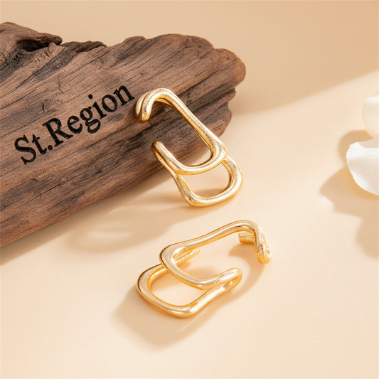 Goldtone Layered Ear Cuffs