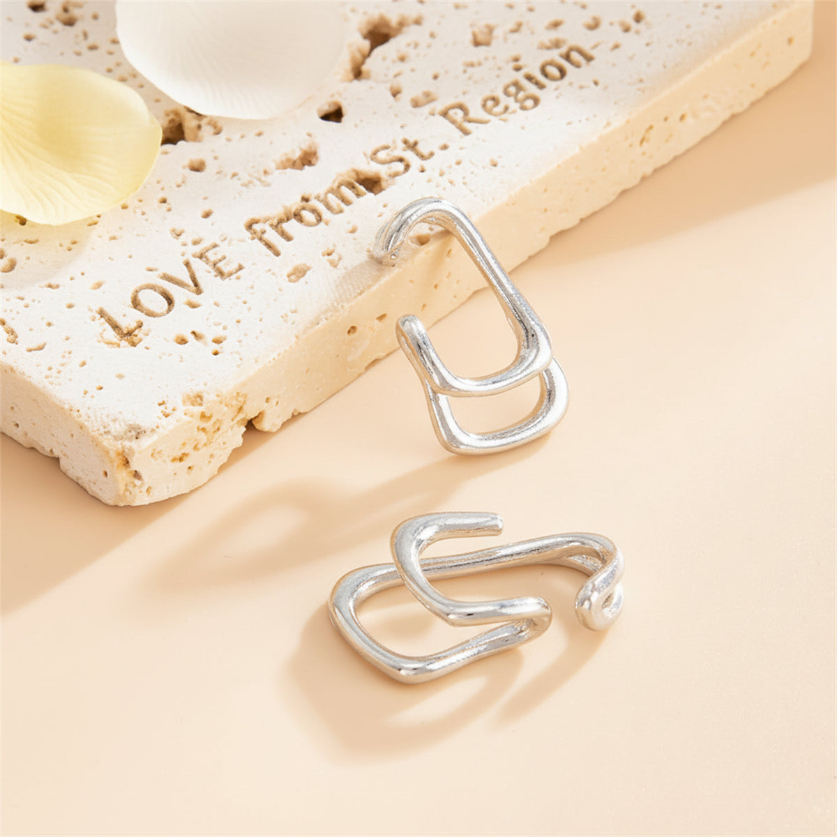 Silvertone Layered Ear Cuffs