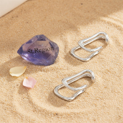 Silvertone Layered Ear Cuffs