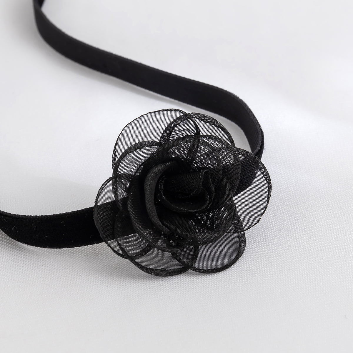 Black Rose Choker, chunky choker necklace, elegant gift for her, lifestyle look