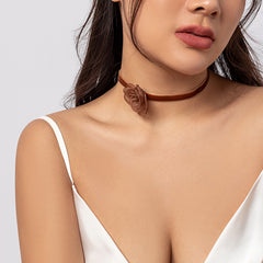 Brown Rose Choker
