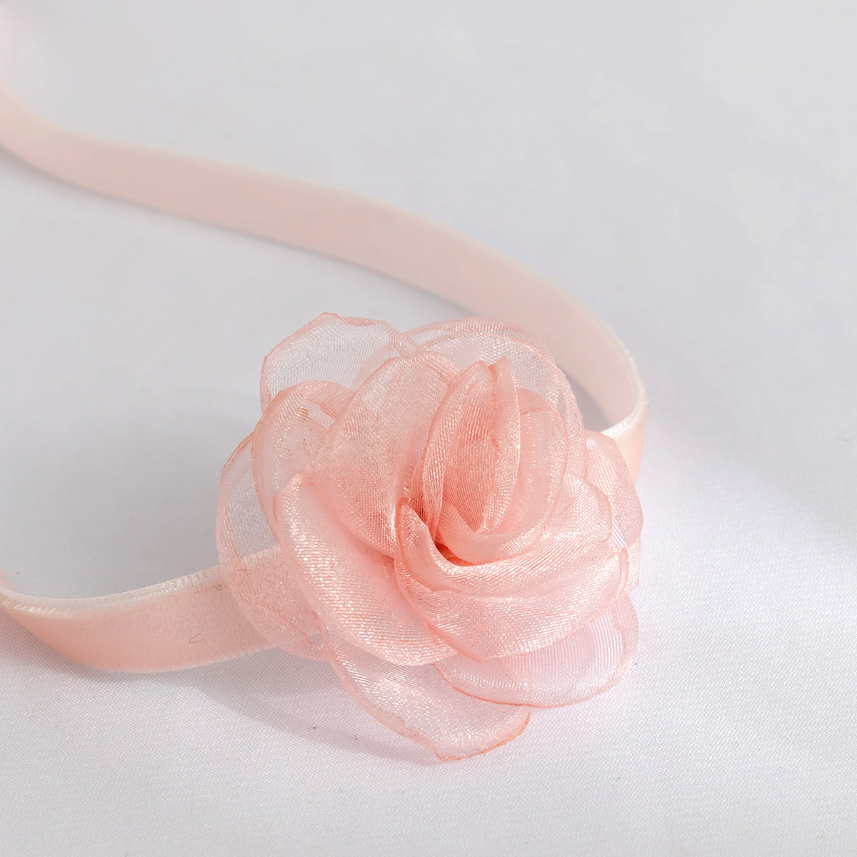 Pink Rose Choker, chunky choker necklace, vintage-inspired design, lifestyle look