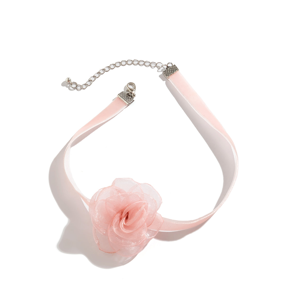 Pink Rose Choker, chunky choker necklace, vintage-inspired design, styled look