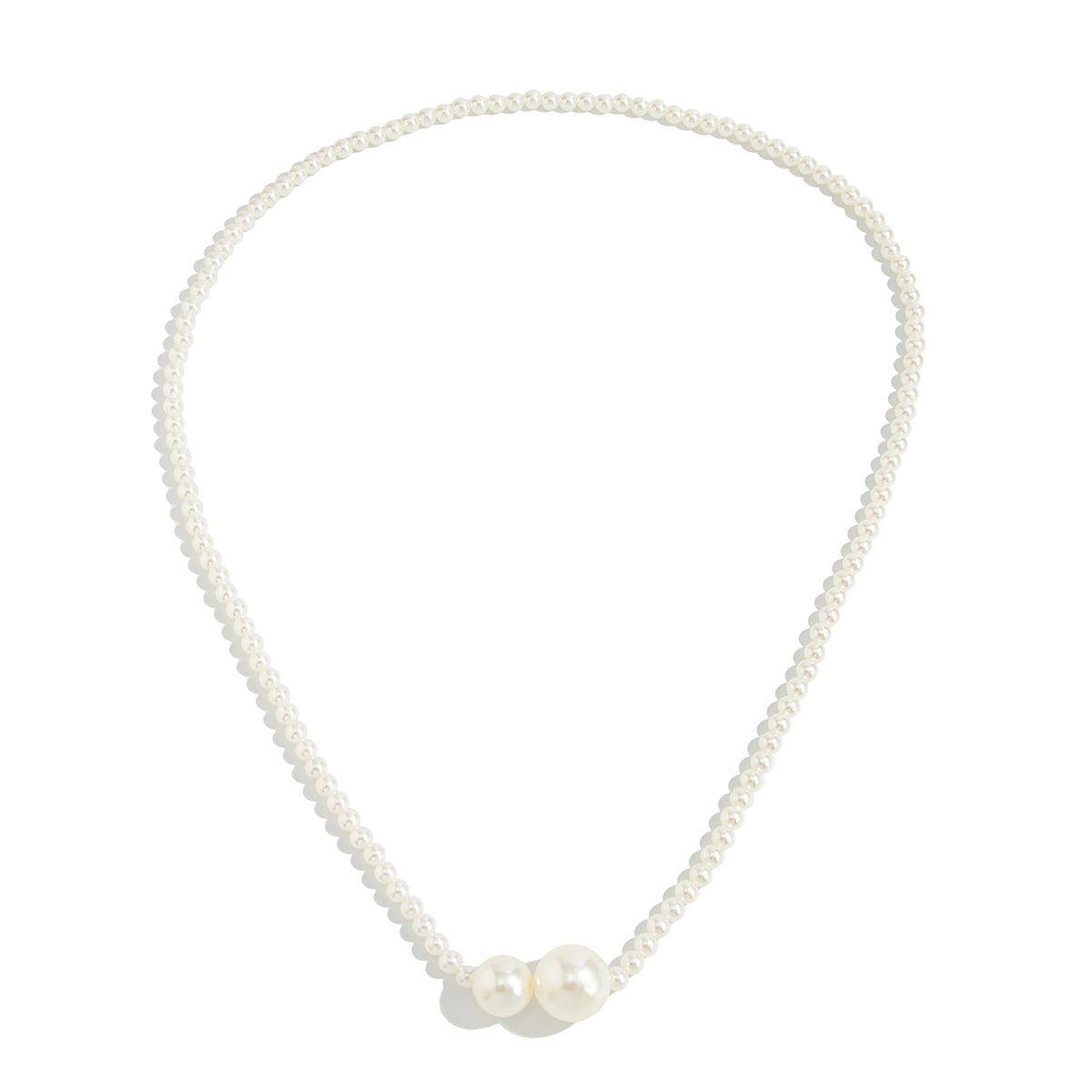 Pearl Statement Necklace, botanical inspired, front view