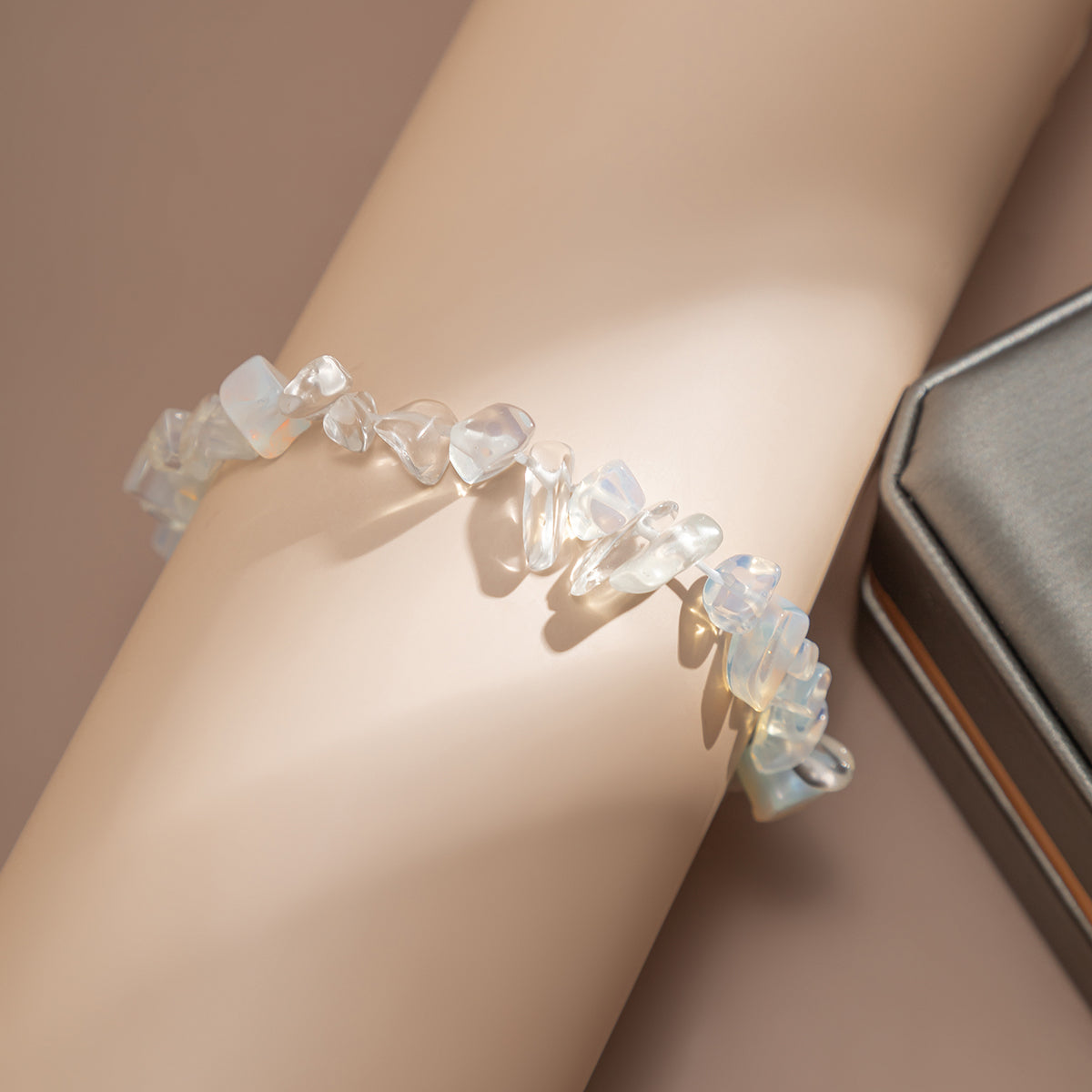 White Resin Stretch Bracelet