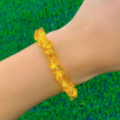 Orange Resin Stretch Bracelet