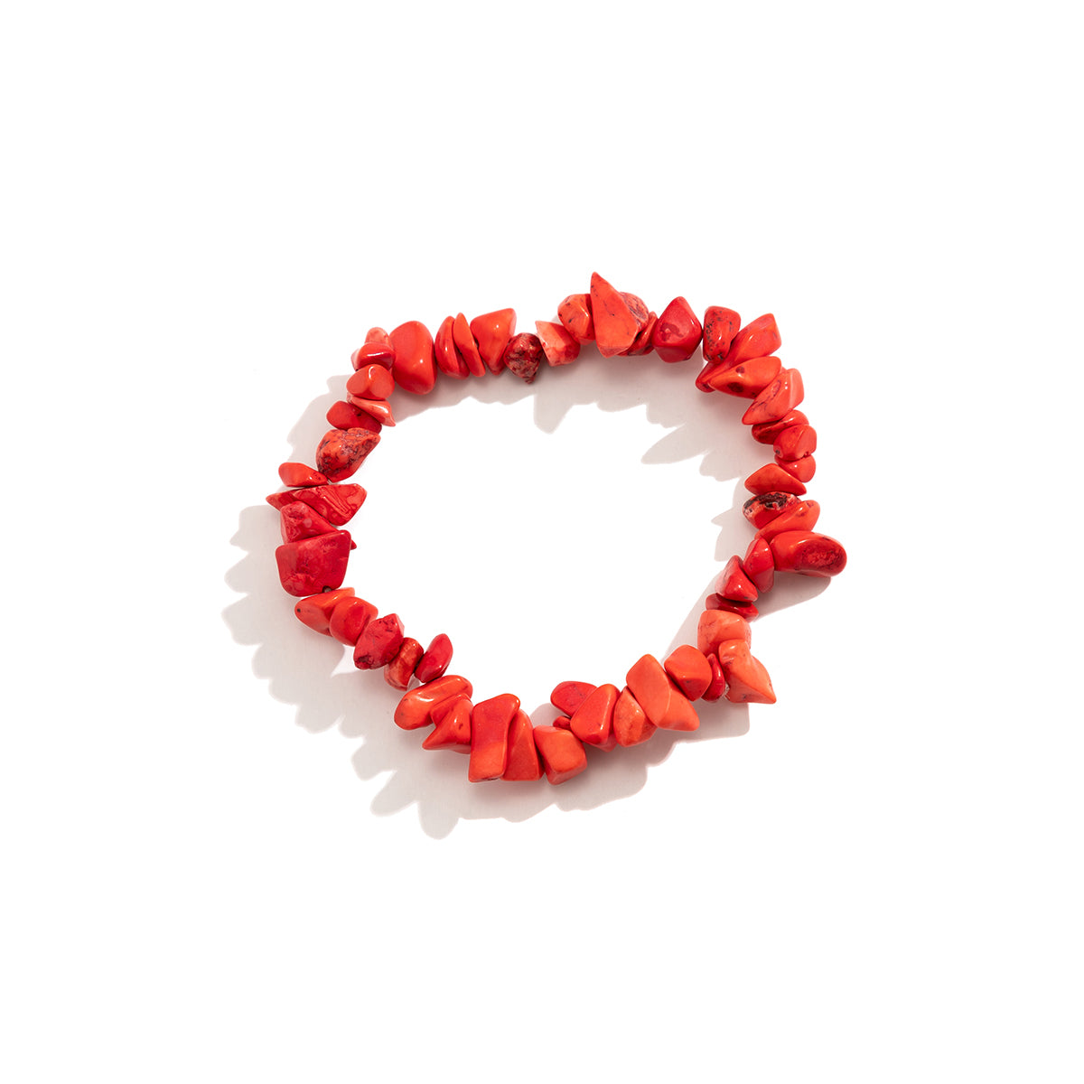Red Quartz Beaded Stretch Bracelet