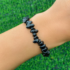 Black Resin Stretch Bracelet