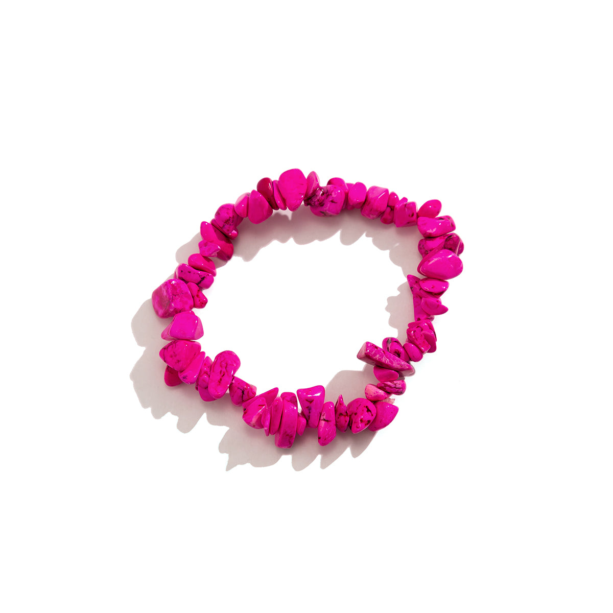 Rose Turquoise Beaded Stretch Bracelet