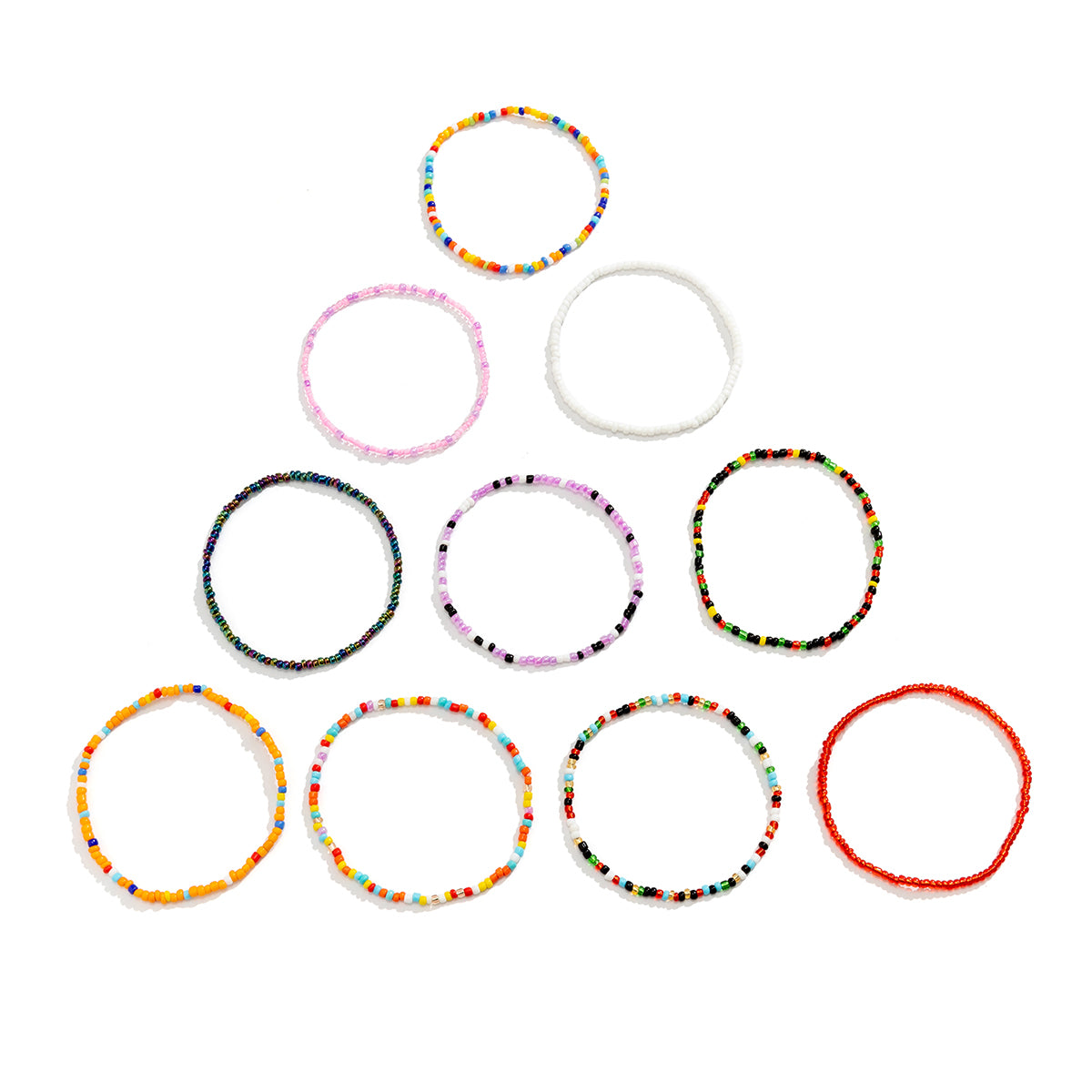 Howlite Beaded Stretch Anklet Set, anklet bracelet, elegant gift for her, lifestyle look