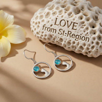 Moonstone and Silver-Plated Cat Drop Earrings, silver drop earrings for women, everyday style, lifestyle look