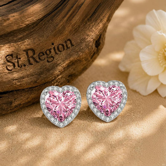 pink acrylic drop earrings for women St.Region