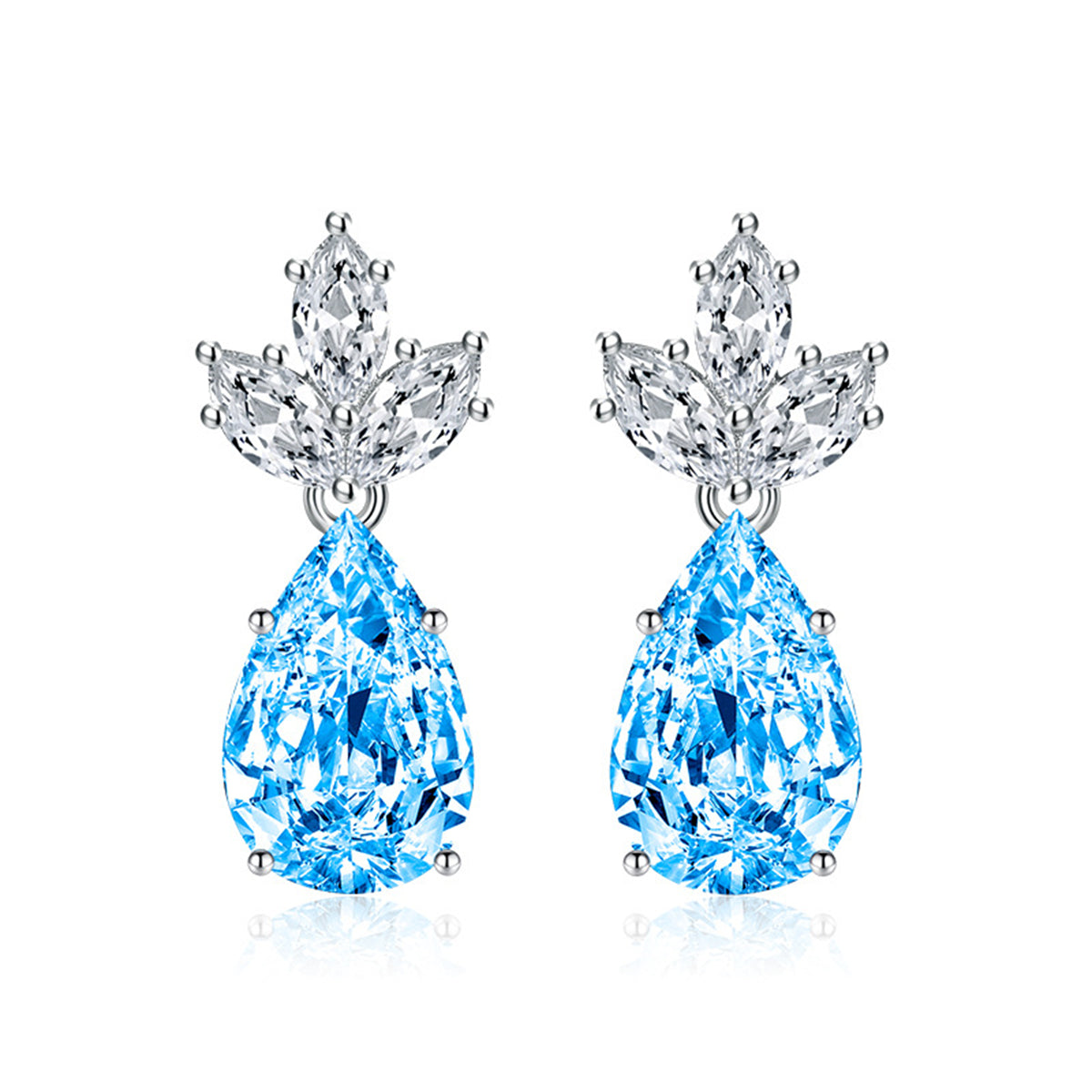 Colored Crystal & Silver-Plated Pineapple Drop Earrings