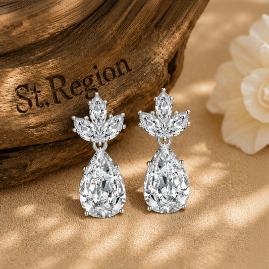 pink acrylic drop earrings for women St.Region