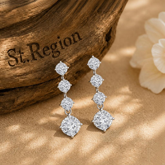 pink acrylic drop earrings for women St.Region