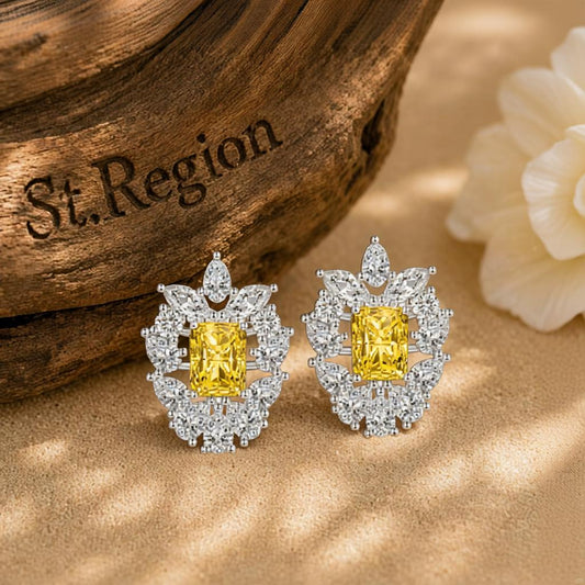 cubic zirconia drop earrings for party St.Region