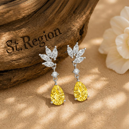 pink acrylic drop earrings for women St.Region
