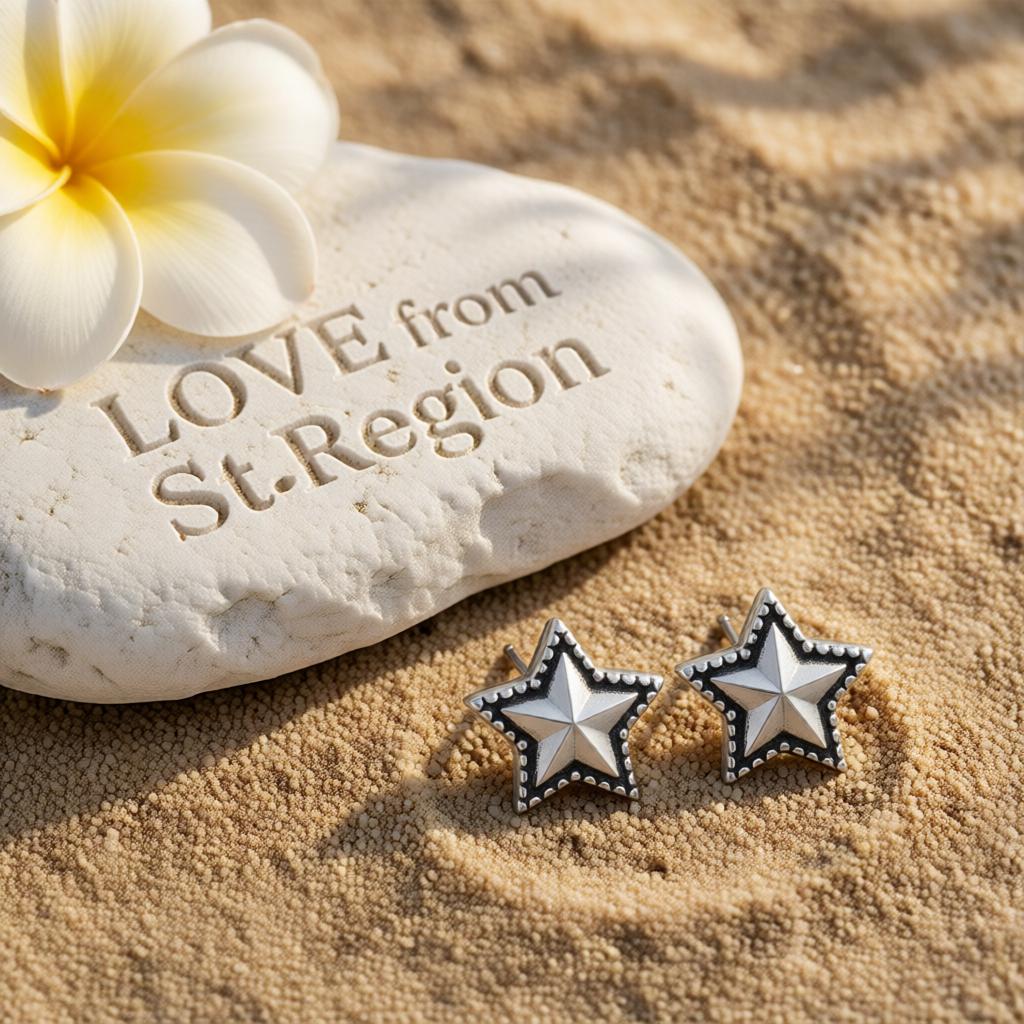 Black Enamel and Silver-Plated Star Stud Earrings, cubic zirconia stud earrings for women, lifestyle look