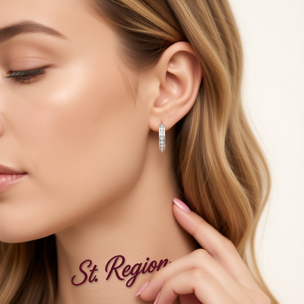 Clear Cubic Zirconia and Silver-Plated Channel-Set Huggie Earrings, silver huggie earrings, elegant gift for her, styled look