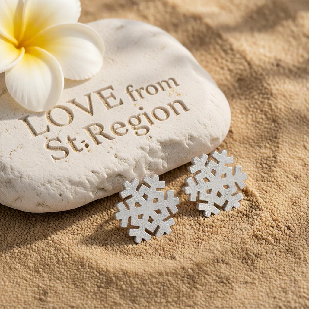 Silver-Plated Snowflake Stud Earrings, cubic zirconia stud earrings for women, elegant gift for her, lifestyle look