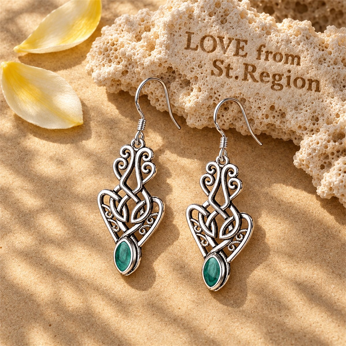 Enamel and Silver-Plated Filigree Drop Earrings, silver drop earrings for women, vintage-inspired design, lifestyle look