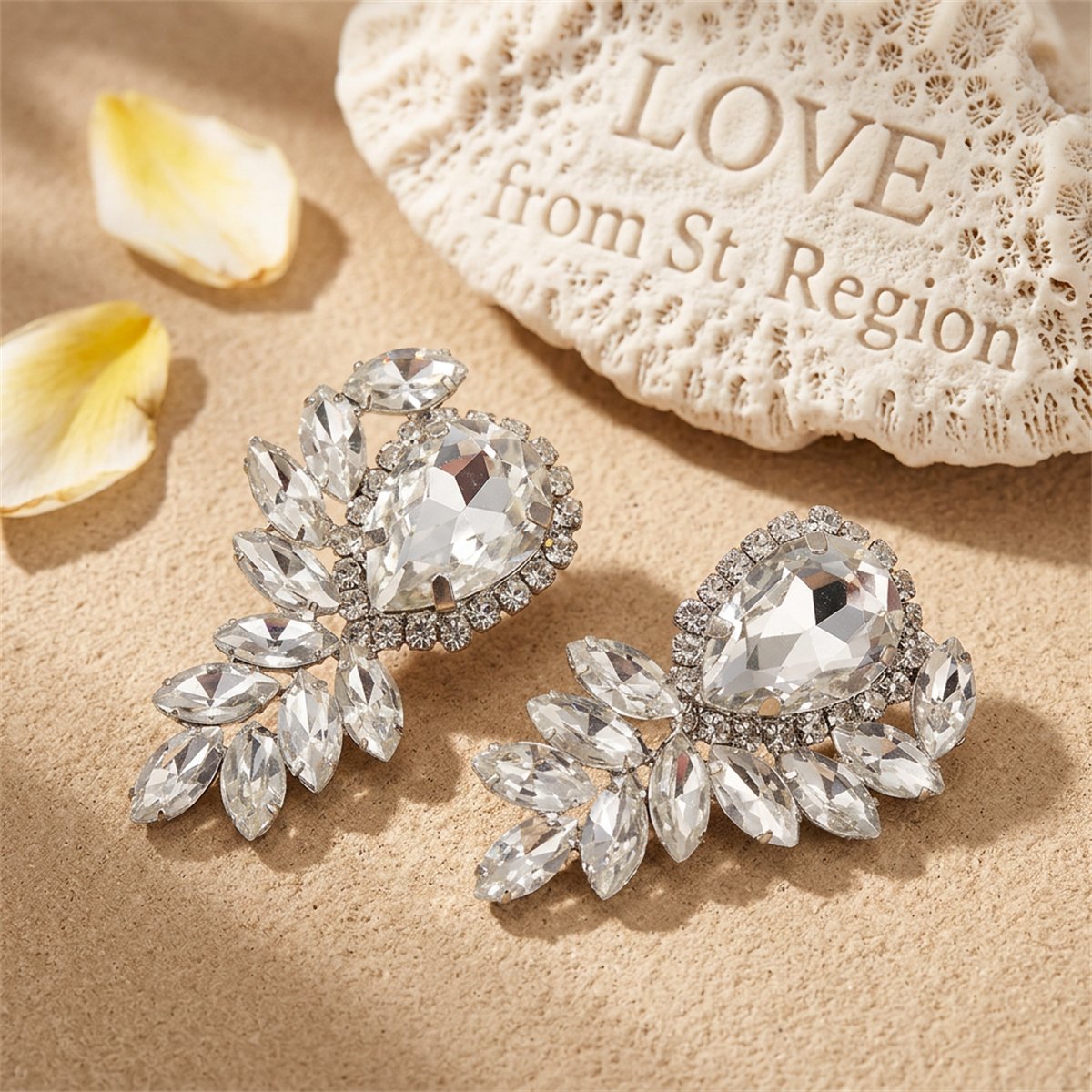 Crystal and Cubic Zirconia Botany Drop Earrings, drop earrings for women, everyday style, lifestyle look