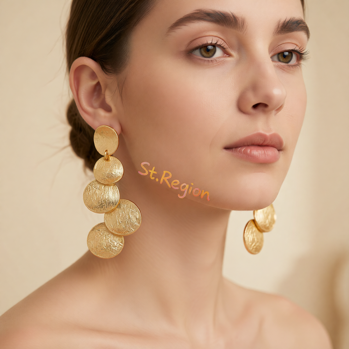 18K Gold-Plated Coin Cluster Drop Earrings