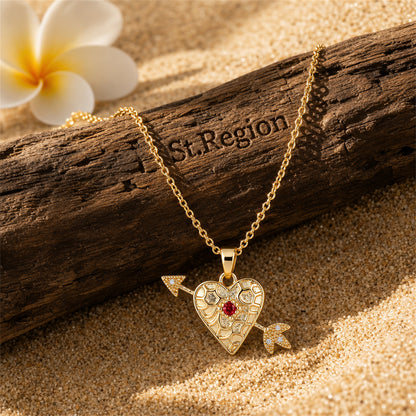 Cubic Zirconia & 18K Gold-Plated Cupid Arrow Pendant Necklace - Street Region