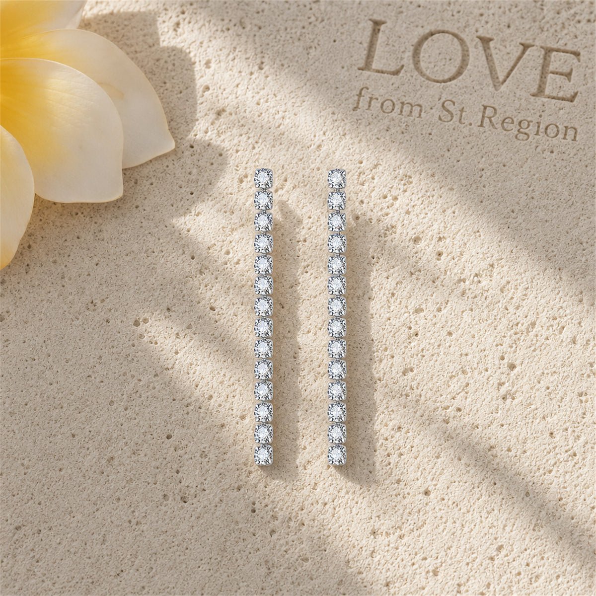 Clear Cubic Zirconia and Silvertone Tassel Drop Earrings, silver drop earrings for women, everyday style, lifestyle look