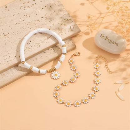 Enamel & Polymer Clay Goldtone Mum Stations Chain Anklet Set - Street Region