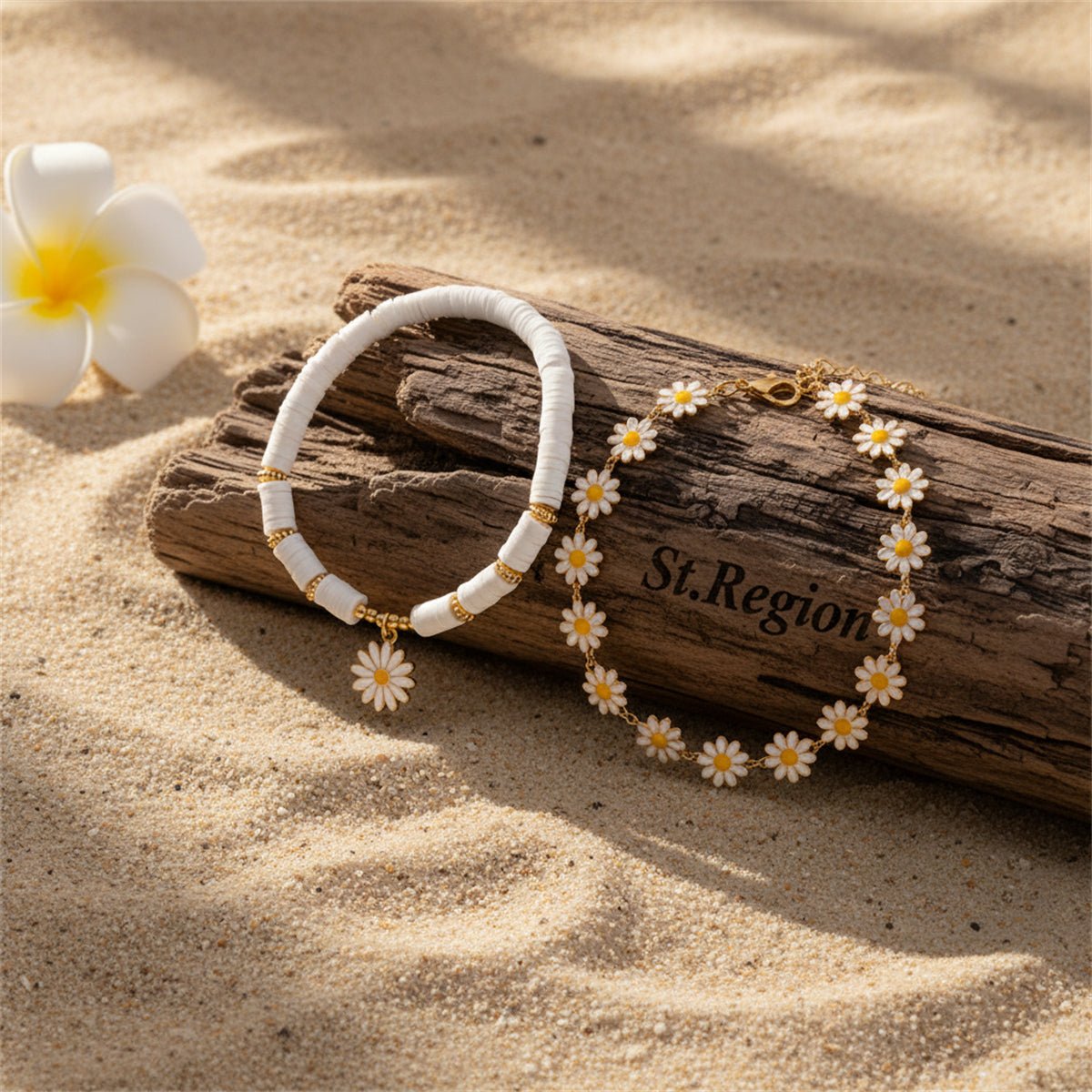 Enamel & Polymer Clay Goldtone Mum Stations Chain Anklet Set - Street Region