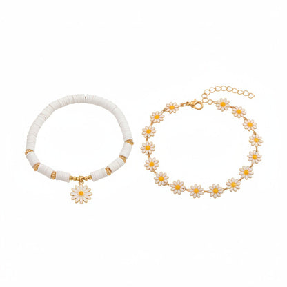 Enamel & Polymer Clay Goldtone Mum Stations Chain Anklet Set - Street Region
