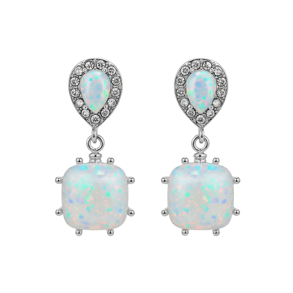Resin & Cubic Zirconia Drop Earrings - Street Region