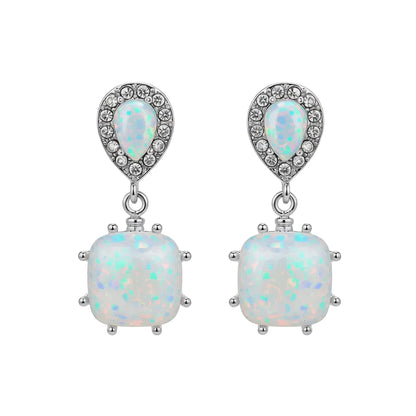 Resin & Cubic Zirconia Drop Earrings - Street Region